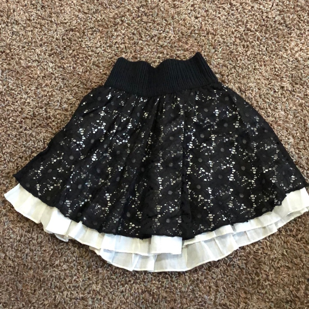 XS Juniors, black lace skirt